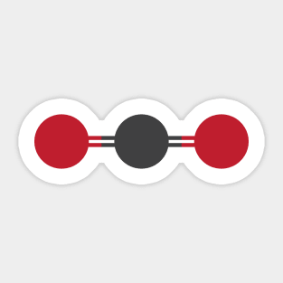 CO2 Molecular Structure Sticker